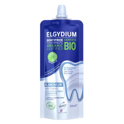 Elgydium Whitening Bio Πιστοποιημένη Βιολογική Οδοντόπαστα σε Ανακυκλώσιμη Συσκευασία για Φυσικά πιο Λευκά Δόντια & Φρεσκάδα Μέντας 100ml